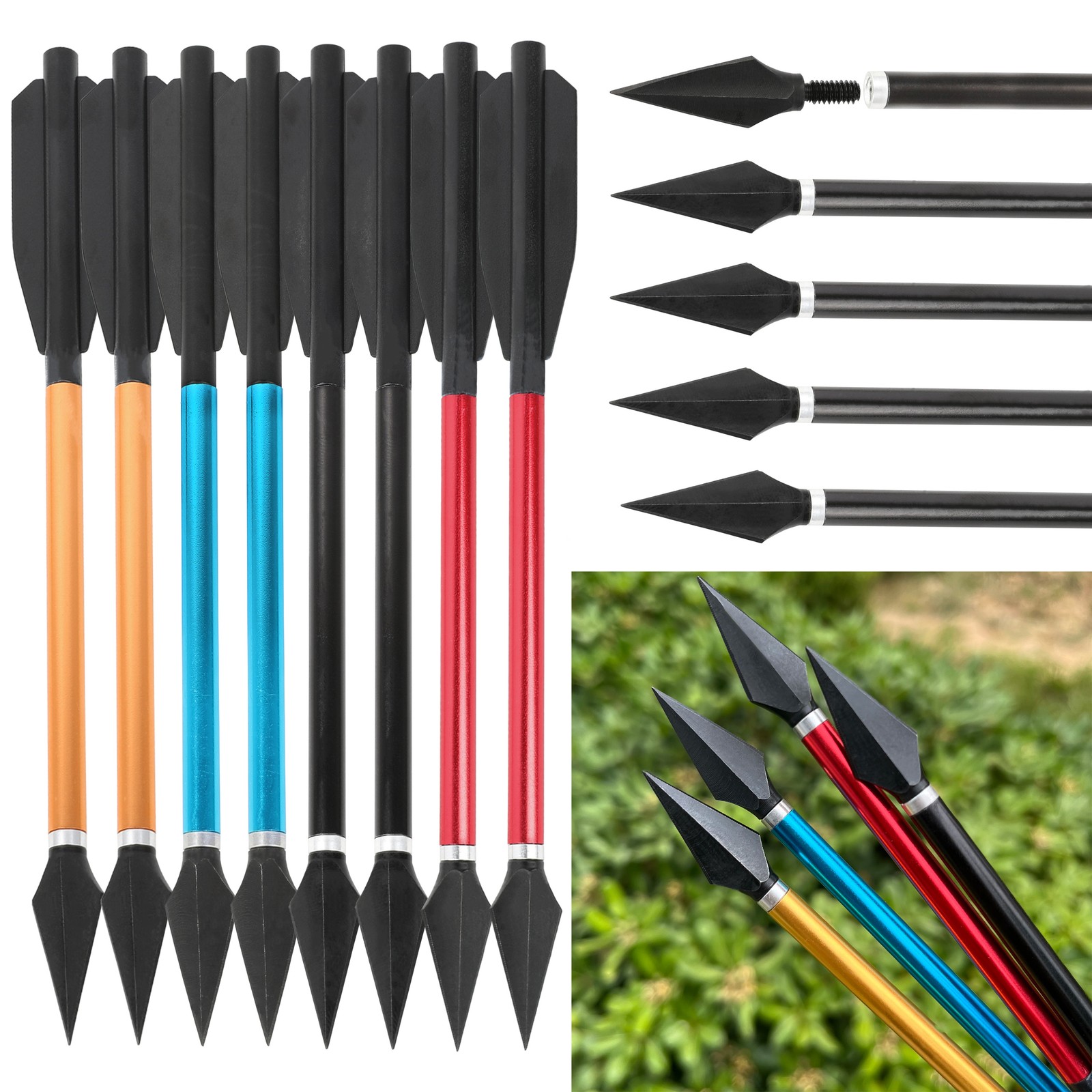 6.7 ''براغي الرماية عمود ألومن - مراجعة Crossbow Bolt Broadhead وسعره