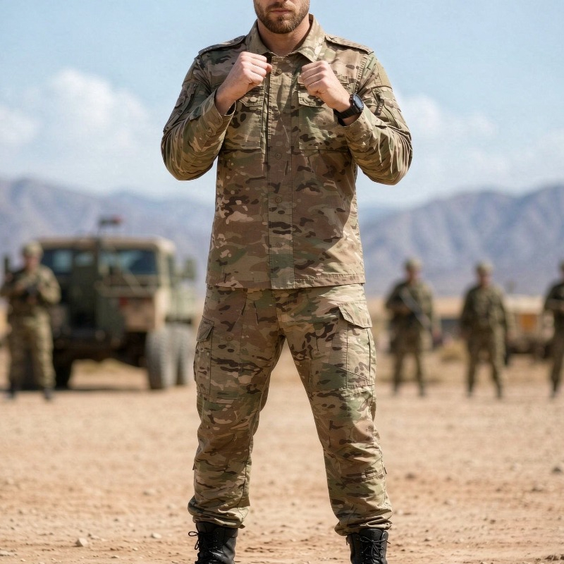 سترة رقيقة بنمط التمويه F116 ل - مراجعة Hunting Outdoor Pants وسعره